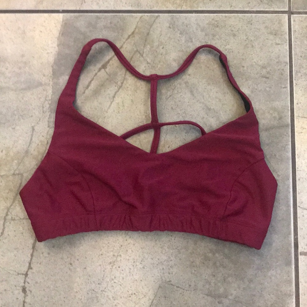 Sports bra size S/M crimson red